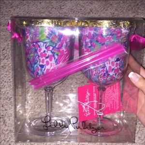 Lilly Pulitzer Gumbo Limbo gwp wine glasses
